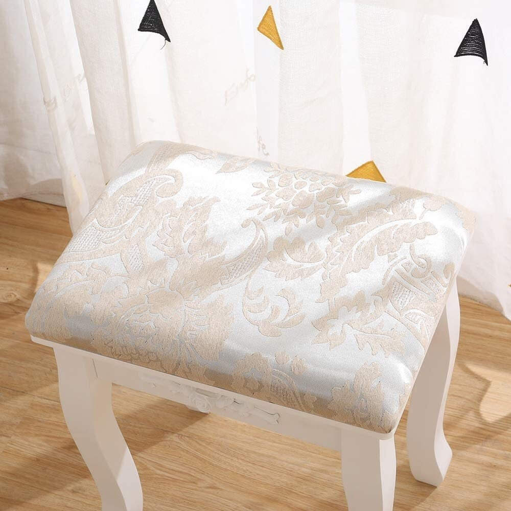 Schöner Hocker für K03 Schminktisch im Barockstil