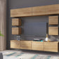 Schöne moderne Galaxy 5-Wohnwand aus Holz mit LED-TV