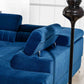 Wunderschönes L-förmiges Sofa in blauer Farbe mit Bettfunktion