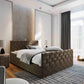 Wunderschönes Boxspringbett Mandi in Goldfarbe